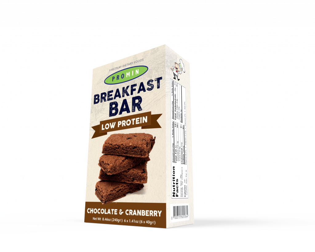 Promin Low Protein Breakfast Bar Chocolate and Cranberry Promin