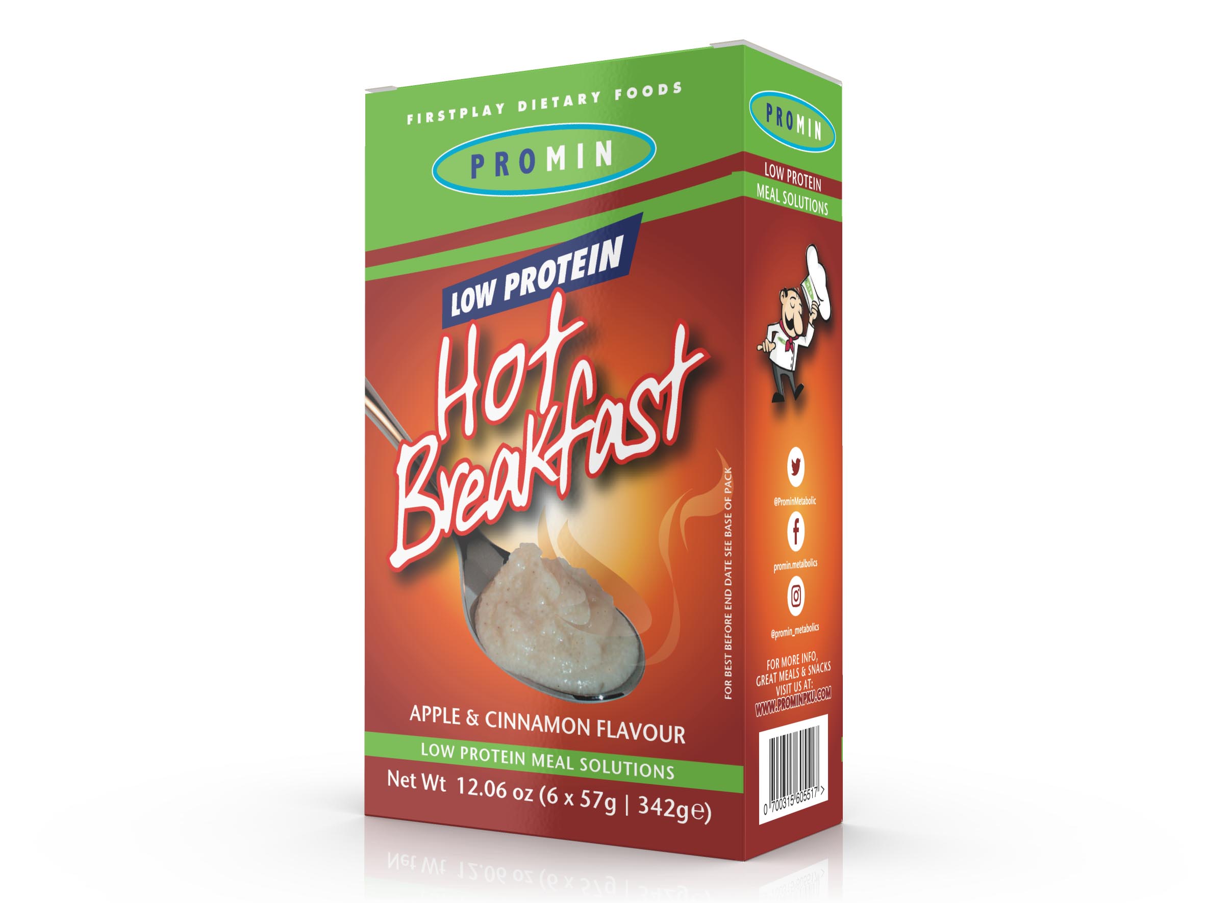 Promin Low Protein Apple & Cinnamon Hot Breakfast