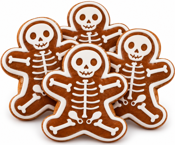 Gingerbread Skeleton Cookie Cluster